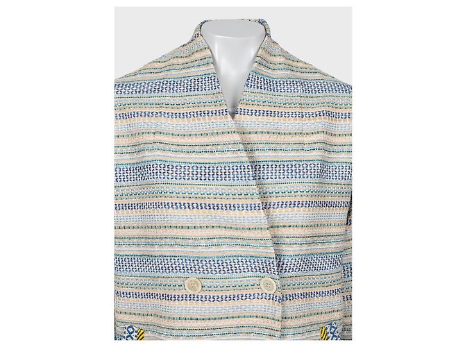 Autre Marque Abrigo de rayas de doble botonadura Max Mara Weekend - Talla S de segunda mano - vista 4