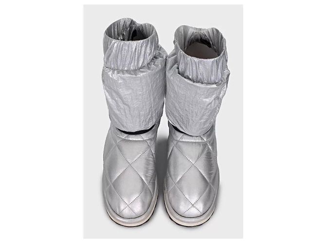 Dolce & Gabbana Silver Elastic Ankle Boots - Size 39 Pre-owned - view 2
