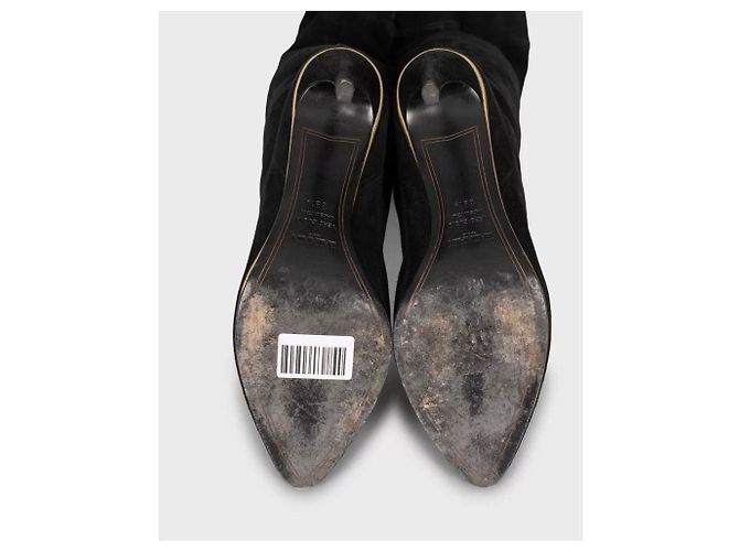 Stivali in suede blu Balmain sopra il ginocchio Taglia 38,5 Usati - vista 6