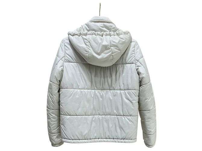 Chaleco puffer Gucci blanco con cuello de rosa - Talla 42 - Usado - vista 2