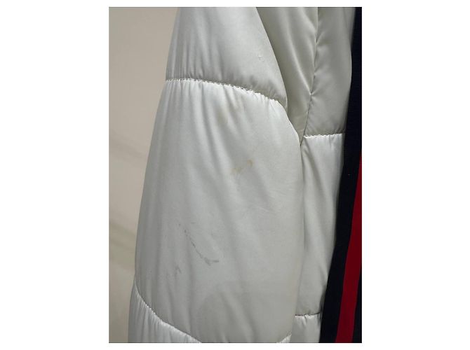 Chaleco puffer Gucci blanco con cuello de rosa - Talla 42 - Usado - vista 7