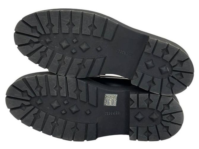 Mocassini Hitch eleganti di Hermès - Pelle di vitello lucida nera - Taglia 39 - Usato - vista 5