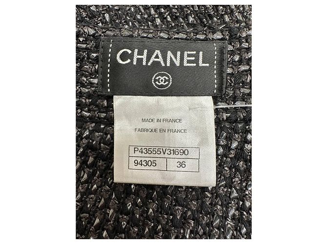 Timeless CHANEL 2014 Schwarzer Tweed Midikilt - Größe 36FR Gebraucht - Ansicht 4