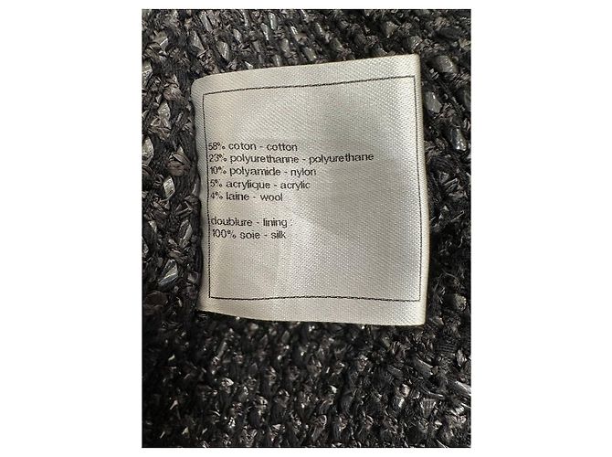 Timeless CHANEL 2014 Schwarzer Tweed Midikilt - Größe 36FR Gebraucht - Ansicht 5