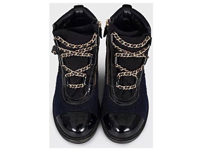 Botas de textil con cadena Chanel París-Salzburgo - Talla 36,5 Usadas - vista 2