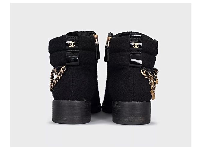 Botas de textil con cadena Chanel París-Salzburgo - Talla 36,5 Usadas - vista 4