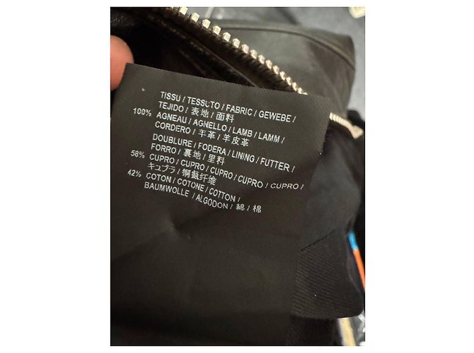 Schwarze Leder-Bikerjacke von Saint Laurent Größe 36/S Gebraucht - Ansicht 5