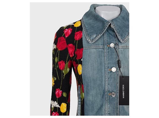 Giacca in cotone floreale Dolce & Gabbana IT38 XS usata - vista 4