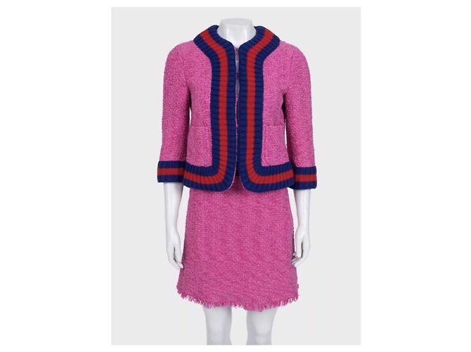 Completo gonna in tweed rosa Gucci - Elegante e versatile IT38/XS usato - vista 5