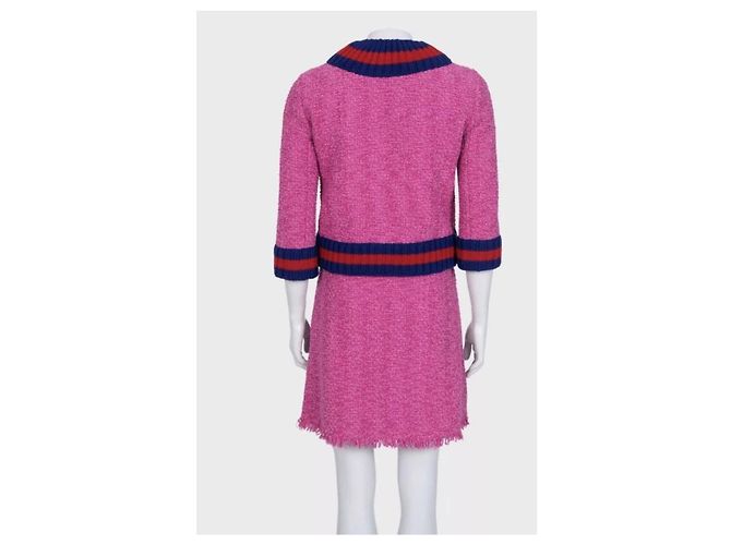 Completo gonna in tweed rosa Gucci - Elegante e versatile IT38/XS usato - vista 8
