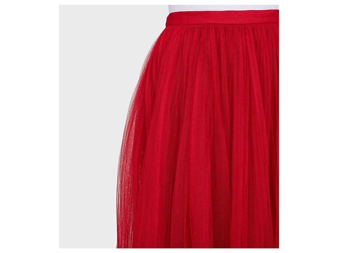 Rote Tüllrock von Christian Dior mit Seidenfutter - Größe 36/S Gebraucht - Ansicht 4