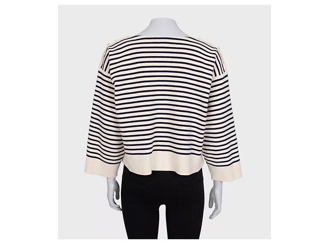 Céline Pull en tricot oversize à rayures Celine Taille M D'occasion - vue 3