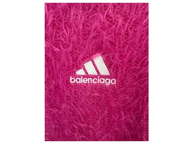 Balenciaga Helles Pink Strick Tunika Pullover mit hohem Kragen Größe L Gebraucht - Ansicht 4