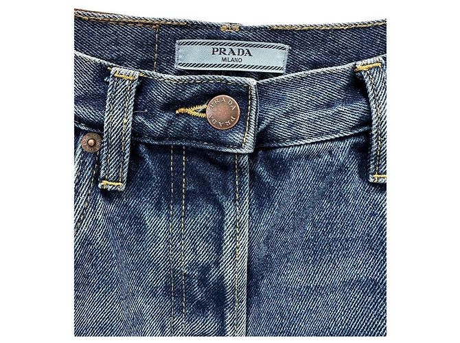 Prada Jeans mit weitem Bein Größe 25 Vorbesessen - Ansicht 3