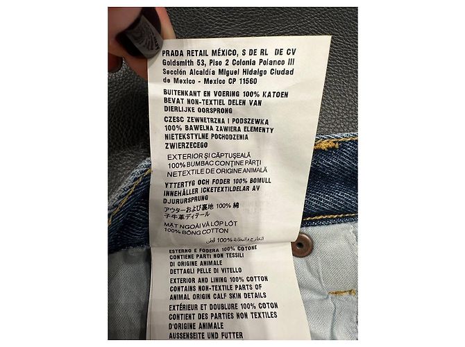 Prada Jeans mit weitem Bein Größe 25 Vorbesessen - Ansicht 4