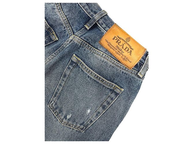 Prada Jeans mit weitem Bein Größe 25 Vorbesessen - Ansicht 5