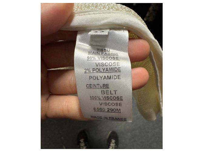 Balmain weißer Wickelcardigan mit Gürtel - Größe 36/S Gebraucht - Ansicht 6