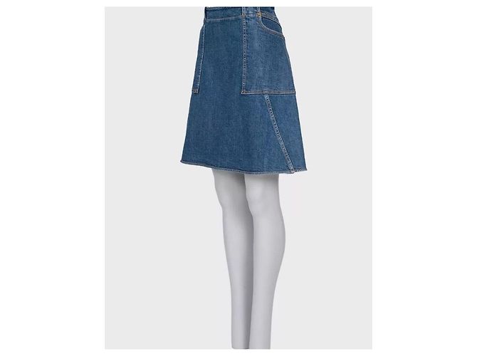 Louis Vuitton blaue Jeansrock - Größe XL (FR42) gebraucht - Ansicht 2