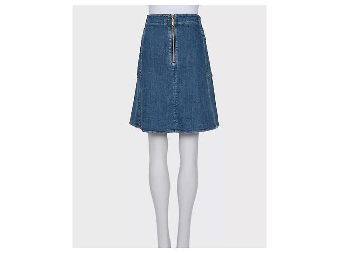 Louis Vuitton blaue Jeansrock - Größe XL (FR42) gebraucht - Ansicht 3