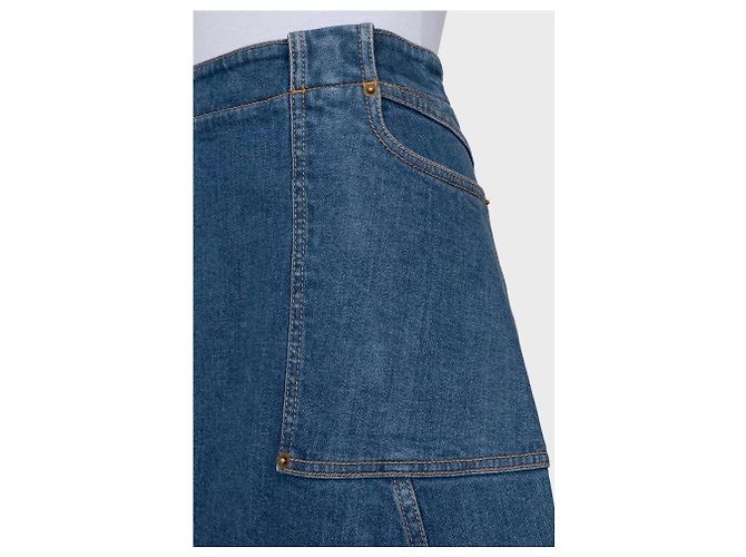 Louis Vuitton blaue Jeansrock - Größe XL (FR42) gebraucht - Ansicht 4