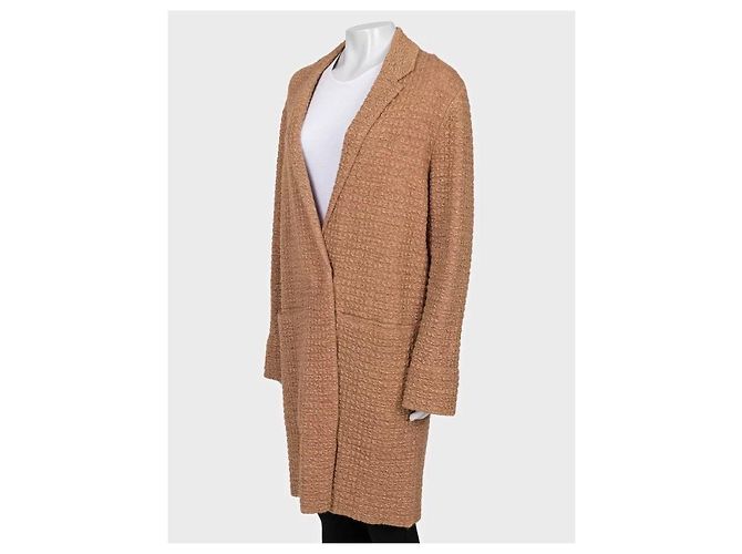 Sonia Rykiel brauner gemischter Strick-Cardigan mit Knöpfen, Größe S gebraucht - Ansicht 2