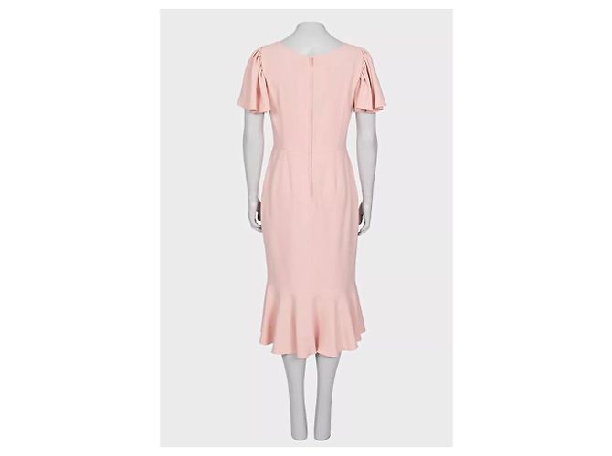 Rosa Viskose Kleid mit Volant Saum von Dolce & Gabbana IT44 gebraucht - Ansicht 3
