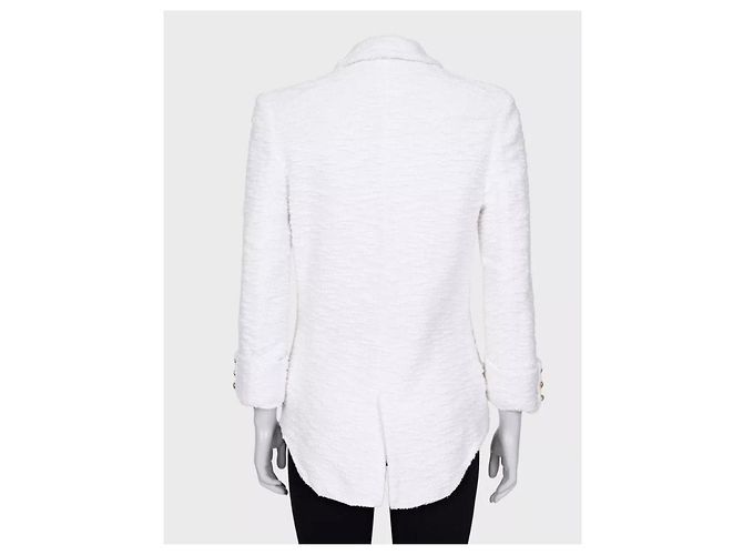 Balmain White Double-Breasted Jacket Sz.M/FR38 pre-owned - view 3