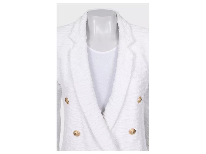 Balmain White Double-Breasted Jacket Sz.M/FR38 pre-owned - view 4