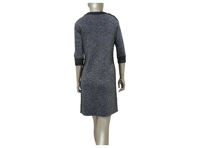 Grau Wolle Cashmere Shift Kleid Chanel Pre-Fall 2017 Größe 38 gebraucht - Ansicht 2