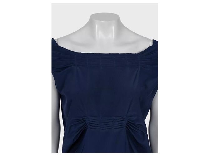 Saint Laurent Blaues Gerade Lockeres Kleid - XL Gebraucht - Ansicht 4