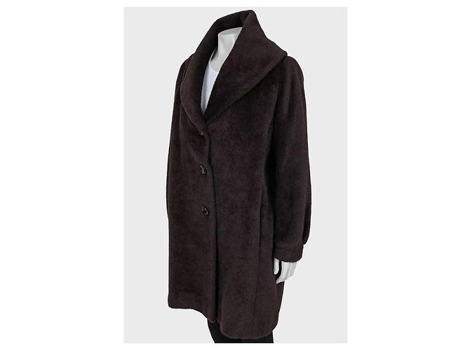 Abrigo de lana marrón Teddy Max Mara Talla M Usado - vista 2