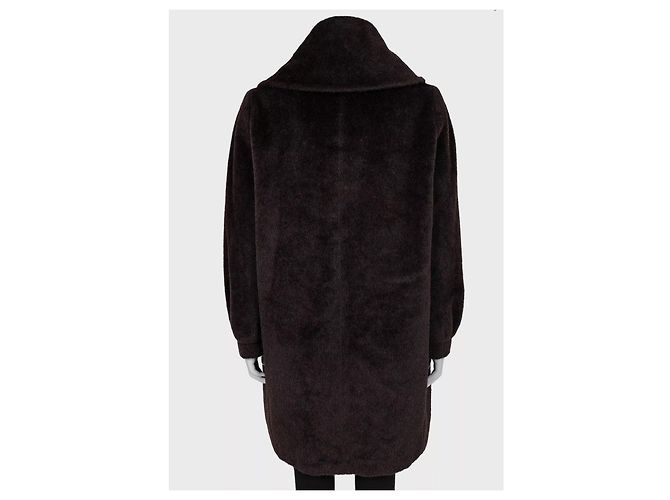 Abrigo de lana marrón Teddy Max Mara Talla M Usado - vista 3