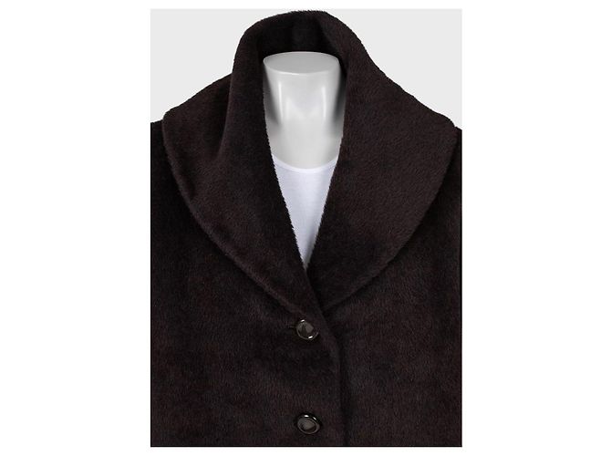 Abrigo de lana marrón Teddy Max Mara Talla M Usado - vista 4