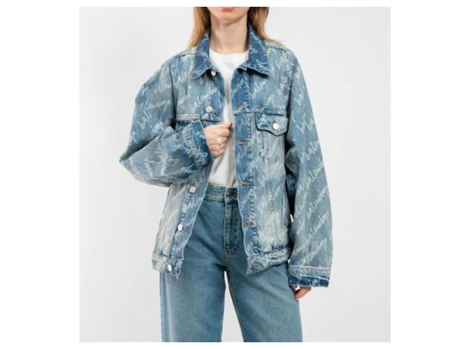 Everyday Oversized Denim-Jacke mit Balenciaga-Logo - XS Gebraucht - Ansicht 8