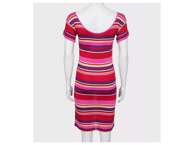 Gestreiftes, tailliertes Kleid von Christian Dior - Größe XS (IT38) Gebraucht - Ansicht 3