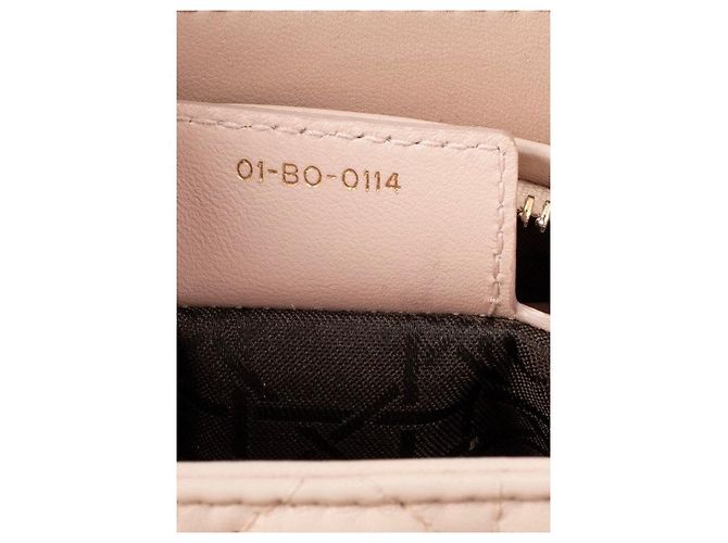 Christian Dior Lady Dior Medium rosa Lederhandtasche gebraucht - Ansicht 7