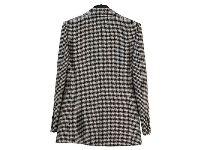 Saint Laurent Four Pocket Houndstooth Wool Blazer Sz.38 Pre-owned - view 2