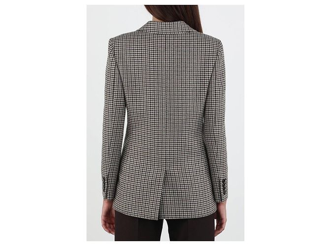 Saint Laurent Four Pocket Houndstooth Wool Blazer Sz.38 Pre-owned - view 4
