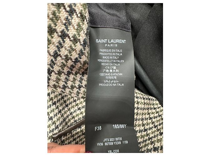 Saint Laurent Four Pocket Houndstooth Wool Blazer Sz.38 Pre-owned - view 7
