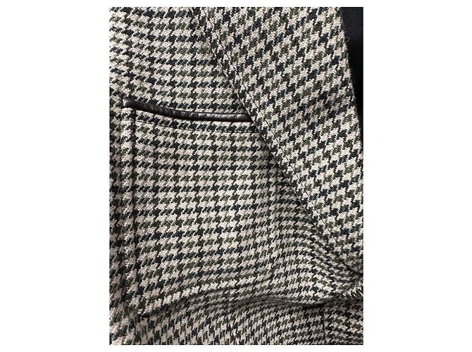 Saint Laurent Four Pocket Houndstooth Wool Blazer Sz.38 Pre-owned - view 9