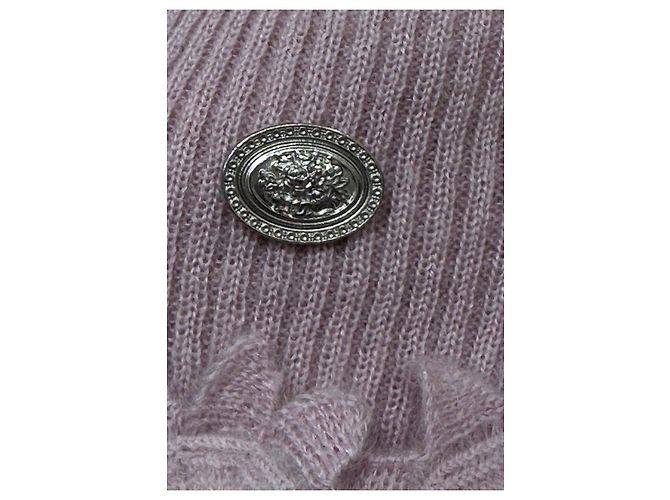 Timeless Chanel 17A Strickkleid mit rosa Blumenbordüre Größe 34 Gebraucht - Ansicht 3