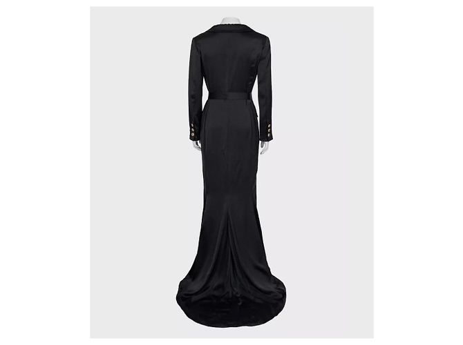 Elegantes Lanvin Schwarzes Viskose-Maxikleid - EU 38 / M Gebraucht - Ansicht 3