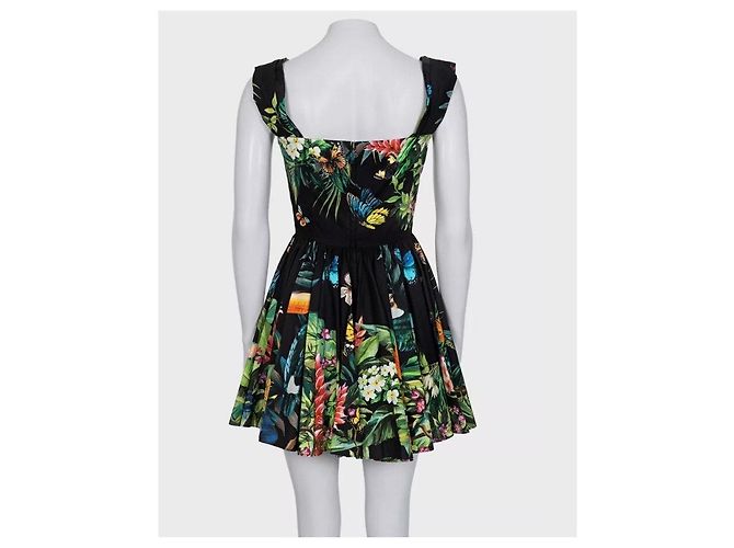 Vestido Mini de Algodón con Estampado Brillante Dolce & Gabbana IT40/S de segunda mano - vista 3