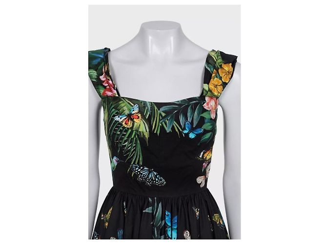 Vestido Mini de Algodón con Estampado Brillante Dolce & Gabbana IT40/S de segunda mano - vista 4