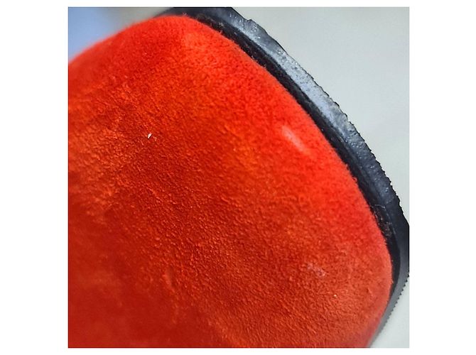 Céline Celine Helle Rote Wildleder Pumps Größe 38 Gebraucht - Ansicht 2