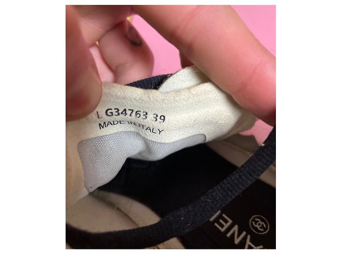 Chanel Graue Mesh-Textil-Sneaker - Größe 39 gebraucht - Ansicht 6