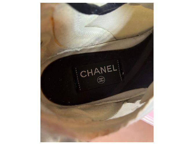 Chanel Graue Mesh-Textil-Sneaker - Größe 39 gebraucht - Ansicht 7