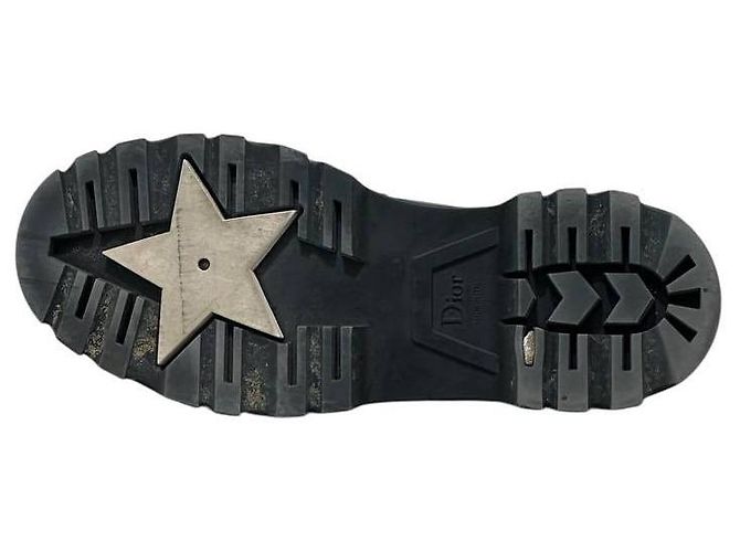Dior Code Black Loafers aus gebürstetem Kalbsleder mit goldenem Logo, Größe 38, gebraucht - Ansicht 7