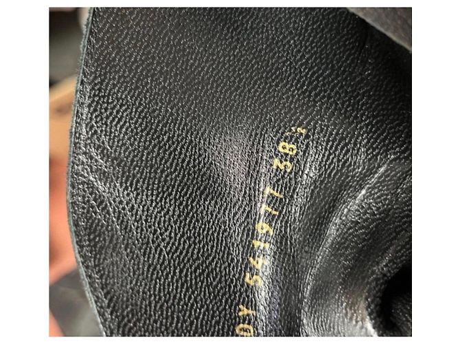 Saint Laurent Niki Leather Wedge Boots - Size 38.5 pre-owned - view 8
