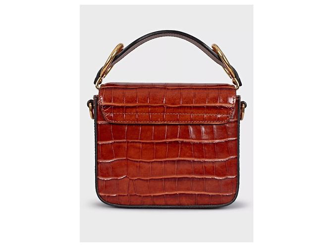 Chloé Borsa a tracolla mini C di Chloe in pelle marrone usata - vista 3